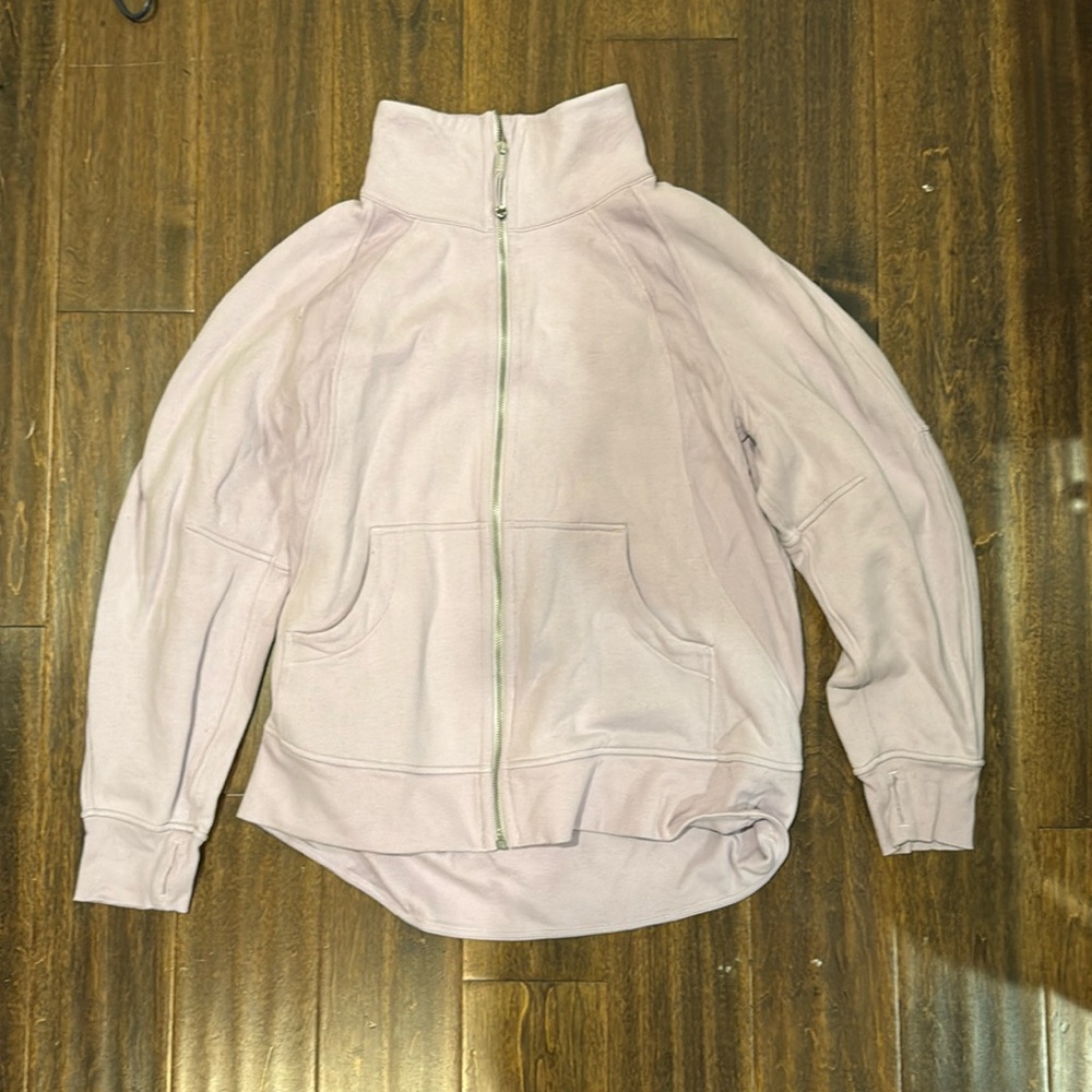 Lululemon funnel neck scuba long lilac purple size M/L